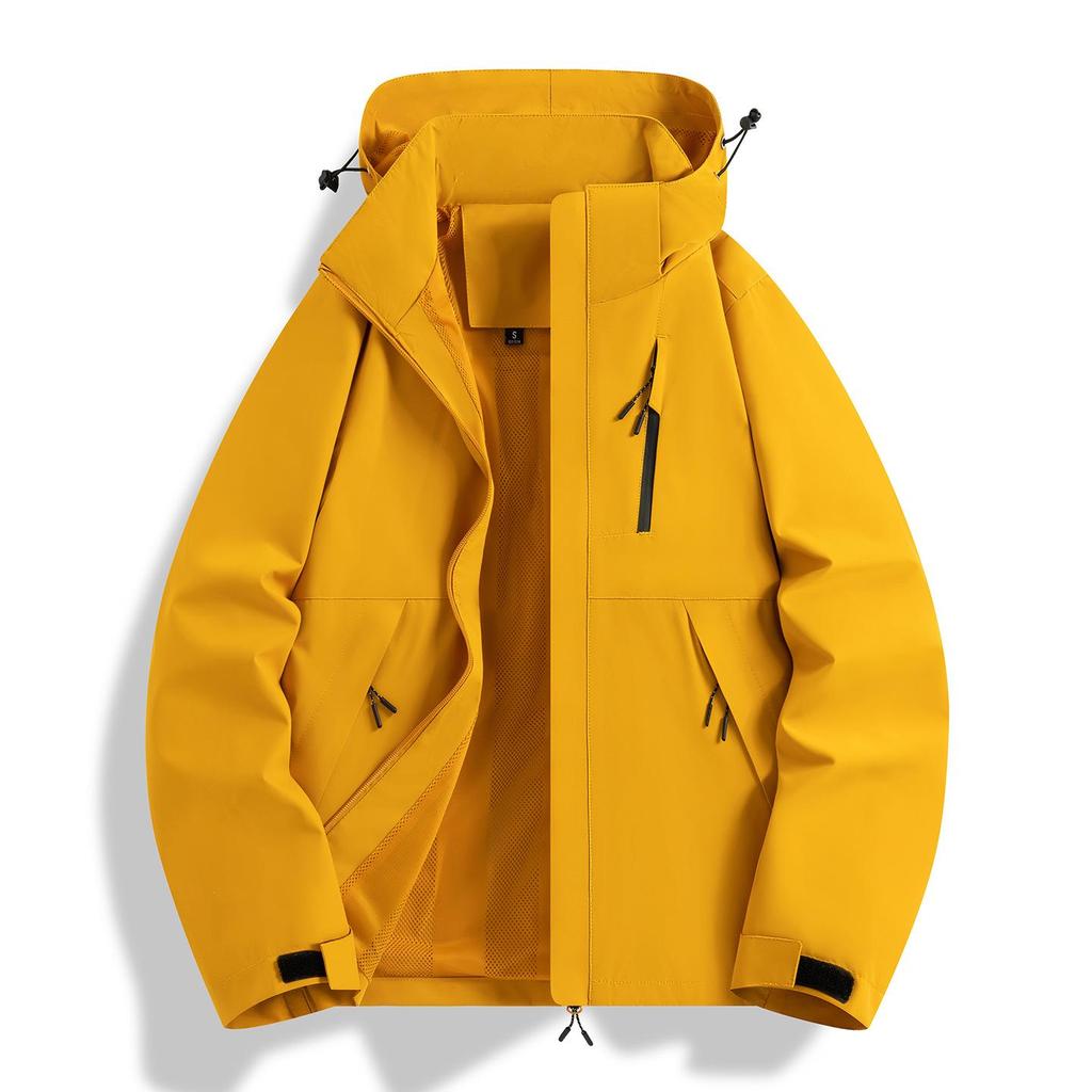 Unisex Single-Layer Windproof & Water-Repellent Jacket: Thin Mountaineering & Workwear, Spring/Fall, Customizable Logo Available