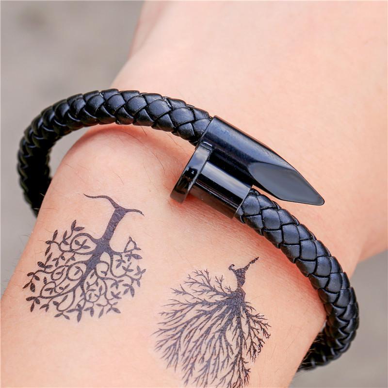 Titanium Steel Geometric Unisex Bracelet Handcrafted Punk Jewelry For Travel Gifts
