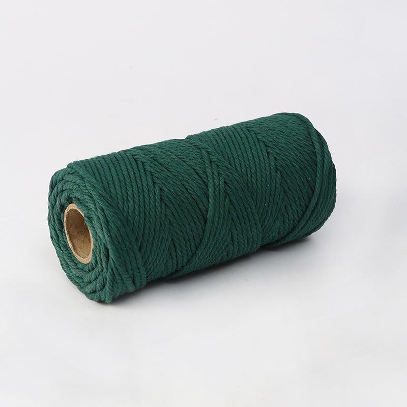 4mm Multi-Strand Macaron Colored Cotton Rope for DIY Tapestry & Decorative Weaving.