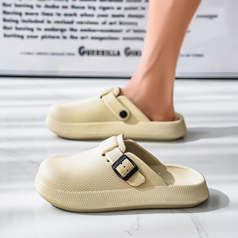 

Summer trend breathable bag head men wear thick bottom office home leisure sandals travel versatile beach shoes 45 хакі