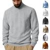 Plus Size European Winter Heavyweight Textured Jacquard Men's High Neck Warm Hoodie