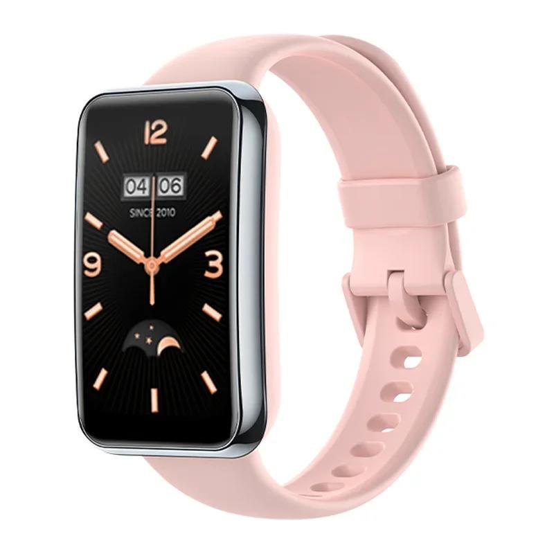 Watch Strap for Xiaomi Mi Band 7 Pro Wristband Liquid Silicone Bracelet WristStrap Correa Mi Band 7pro Smart watch Accessories