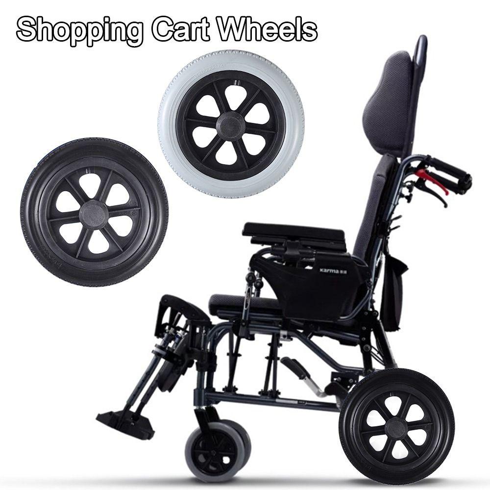 12Inch Shopping Cart Wheels Anti Slip Wear-resistant Travelling Trolley Caster Replacement Wheelchair Rear-wheel Castor
