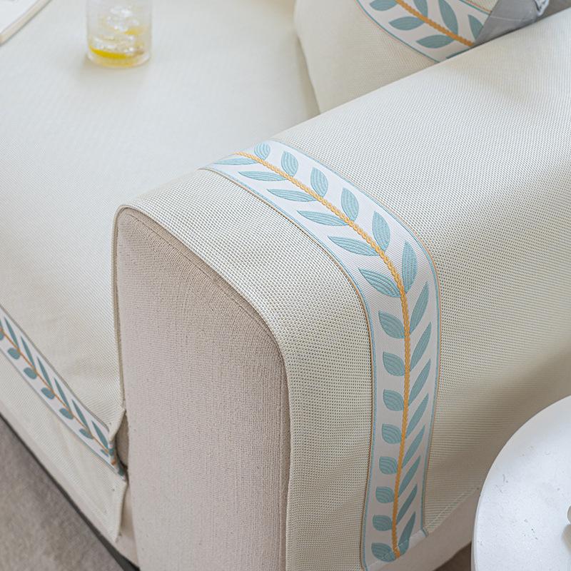 Ice Silk Sofa Cushion, Summer Mat, Non-Slip Seat Cushion, Advanced Sense  New Cream Wind Sofa Cover Cover Cloth