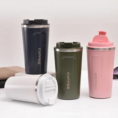 Thermo Cafe Coffee Mug Car Thermos Mug 380ML Leak_Proof Travel Thermo Cup for Tea Water Coffee Double Stainless Steel