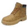 Herbst neue High-Top Martin Stiefel Herren Britische Retro Workwear Schuhe Lederschuhe Plateau Rutschfest Kurze Stiefel Herrenschuhe
