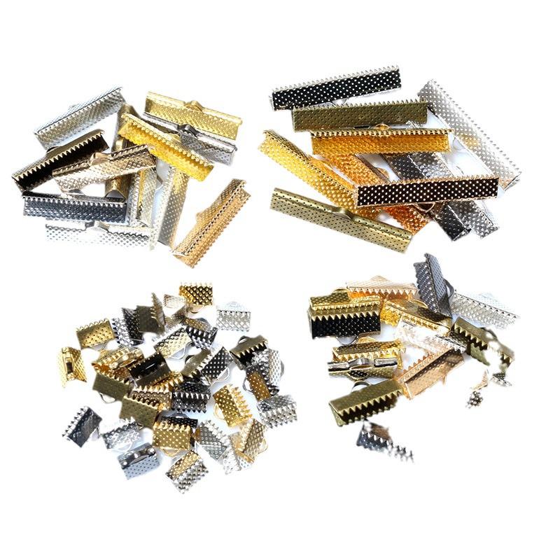 50-Pack Vest Buckle Snap Buttons with Teeth Ribbon Rope Clasp for DIY Jewelry