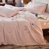 Class A 100% Cotton Brushed 4-Piece Autumn/Winter Bedding Set: Thickened Duvet Cover, Bed Sheet, Fitted Sheet, Cartoon Design