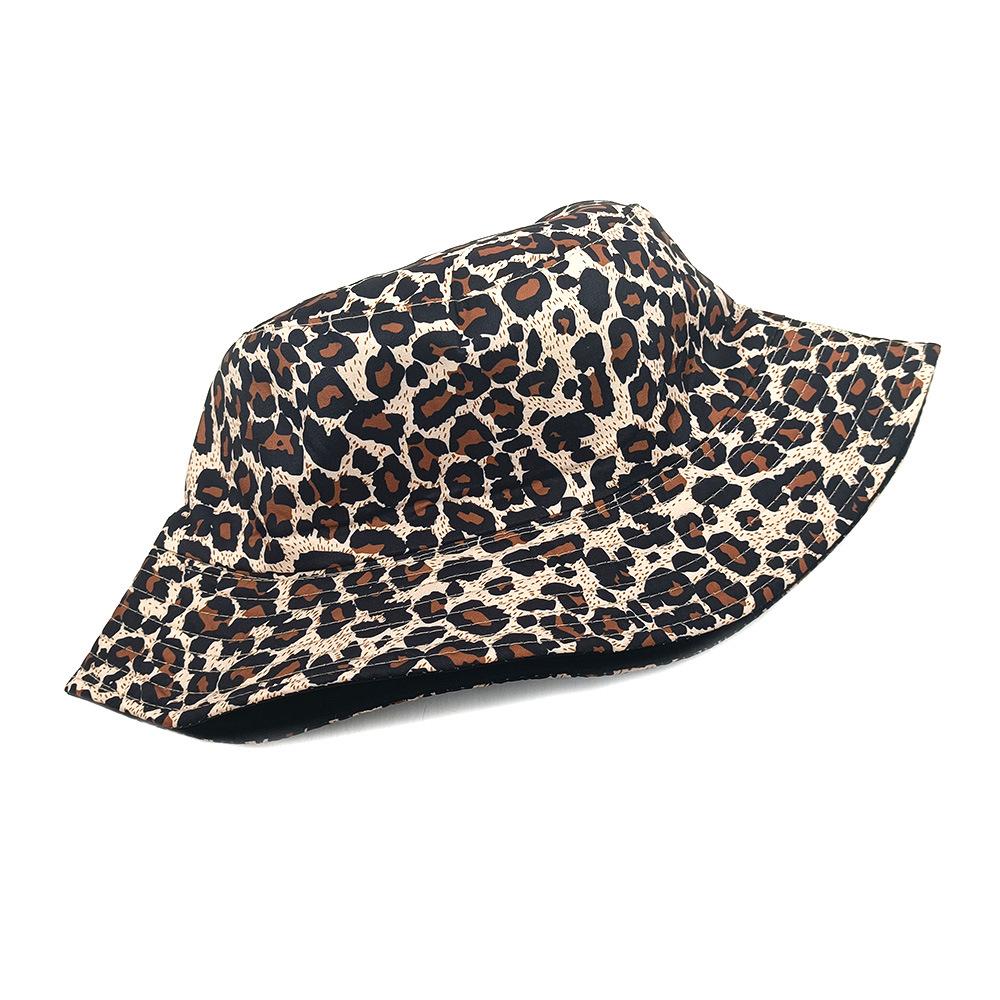Classic Leopard Print Bucket Hat,Unisex Fashion Sunshade Fisherman Cap,Summer Sun Protection Panama Hat For Outdoor Beach Travel