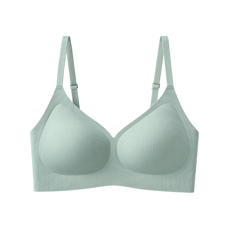 Threaded Seamless Small Chest Enhancing Push-Up Bra: 3D Stereo Cup, Soft Support, Beautiful Back Design