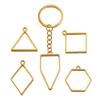 16 Styles Gold-Tone Alloy Jewelry Pendants: Moon, Round, Heart, Charms, and Hollow Frames