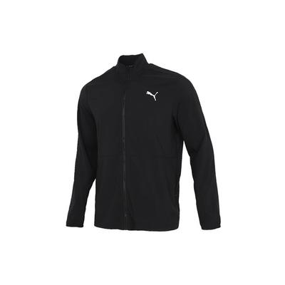 Casual Sports Stand Collar Zip Jacket Men Outerwear Black 520212-01