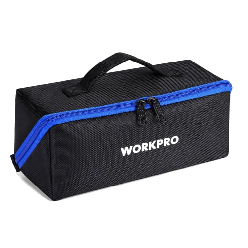 

WORKPRO Pacakt Bag/Hippo Case, Fabric Tool Case, Tool Storage Bag, Tool Bag, 265mm Long x 105mm Wide x 105mm High, Large Opening, Large Capacity, 1680
