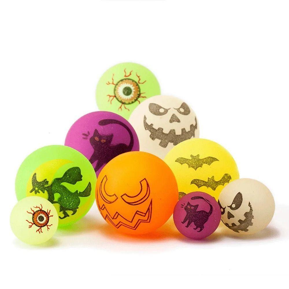 10pcs/set Scary Bouncy Eyeball Stretchy Eyeballs Luminous Bouncy Balls Halloween Bouncy Balls  Gifts