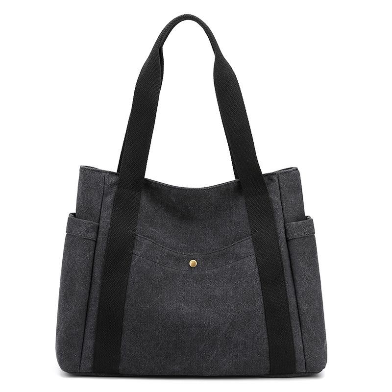 Portable Shoulder Large Bag Canvas Bag Women'S Bag Large Capacity Fashion Bag Women'S Literary And Simple Tote Bag