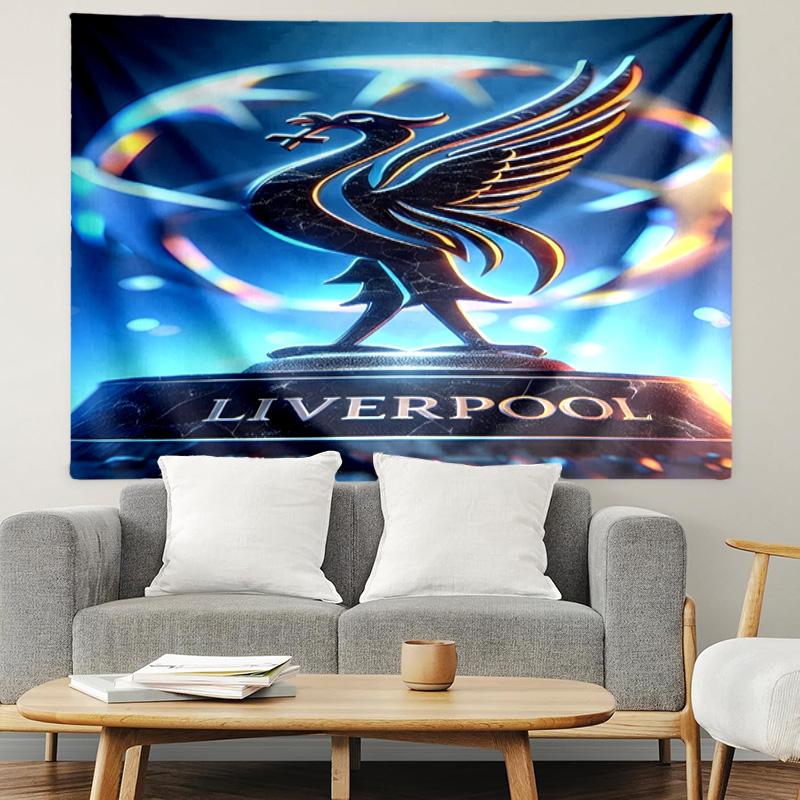 Liverpool F.C Print Tapestry, Lightweight Wall Hanging, for Bedroom, Dorm, Living Room, Home Art Decor - Birthday Christmas Gift for Friends
