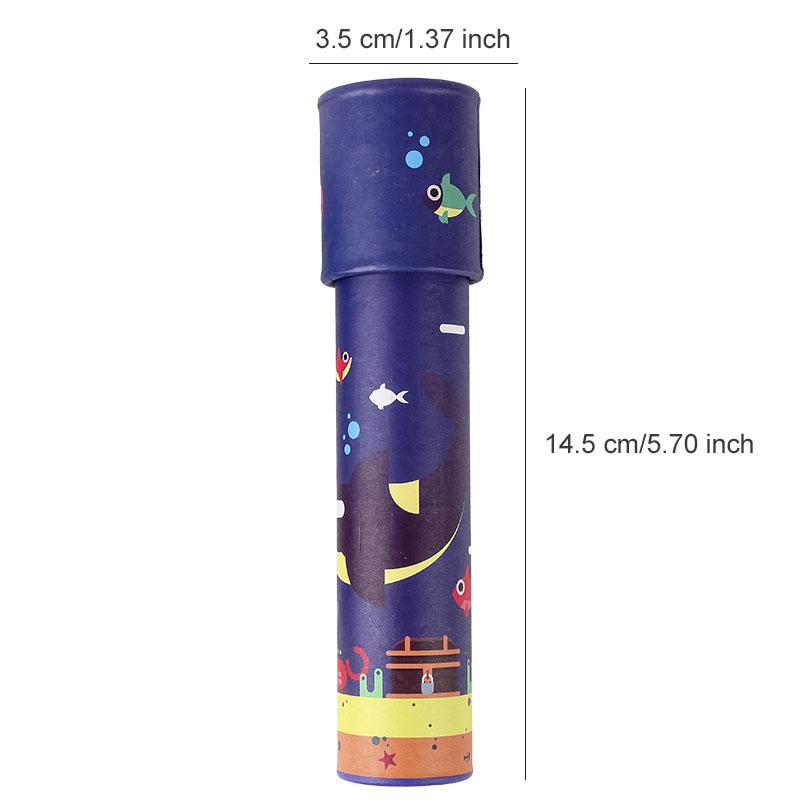 1PCS Rotation Kaleidoscope Cartoon Paper Magic Changeful Non Adjustable Colored World Toy Ideal For Kids Traditional Learning Playthings