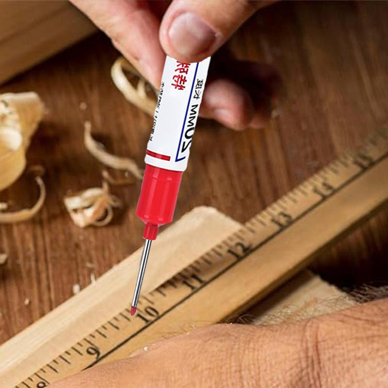 10pcs 20MM Red/Black/Blue Ink Long Head Markers Bathroom Woodworking Decoration Multi-purpose Deep Hole Marker Pens