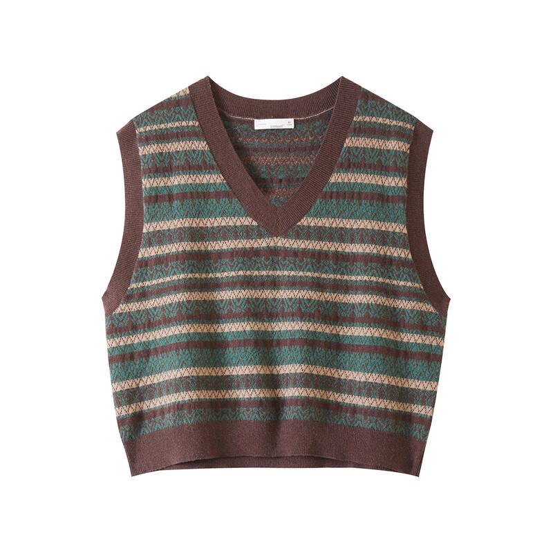 Inman Women's Retro Striped Knit Sweater Vest