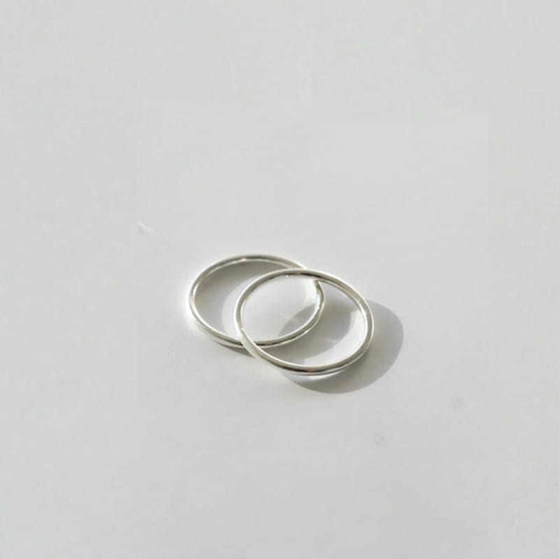 modernlike silver 925 1.5 ring 2P ring set