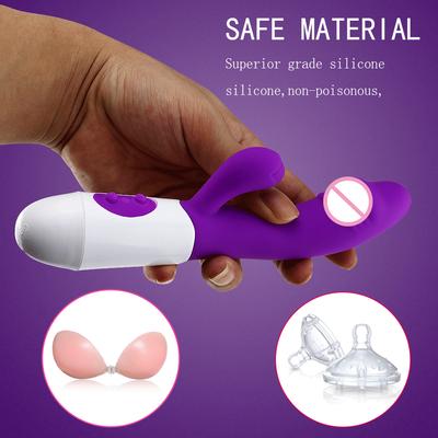 Silicone G Spot Dildo vibratore del coniglio doppia vibrazione 10 velocità femminile vaginale clitoride massaggiatore giocattoli adulti del sesso per le donne