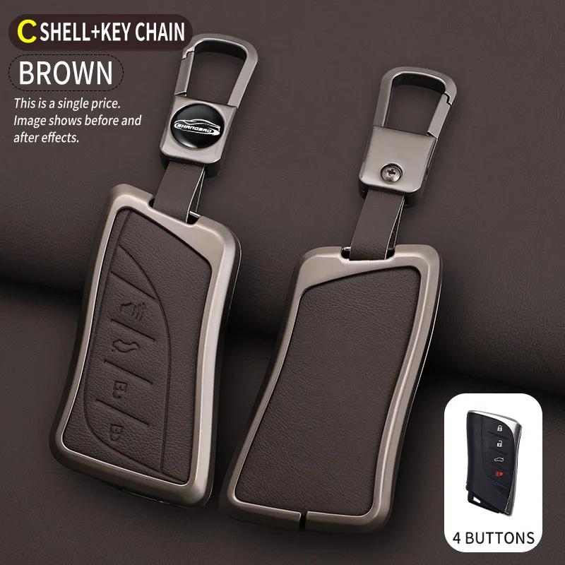 Auto Zinklegierung Leder Schlüsselhülle Abdeckung Kette Für Lexus NX ES UX US RC LX IS 250h RX 350h LS 450h 260h 300h UX200 LM350H LM500H