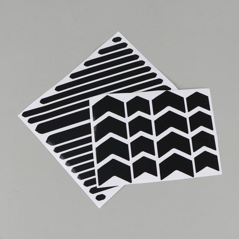 Invisible Black Reflective Helmet Tape Arrow Pattern Scratch Resistant Durable Reflective Film Stickers for Motorcycle Outdoor Riding
