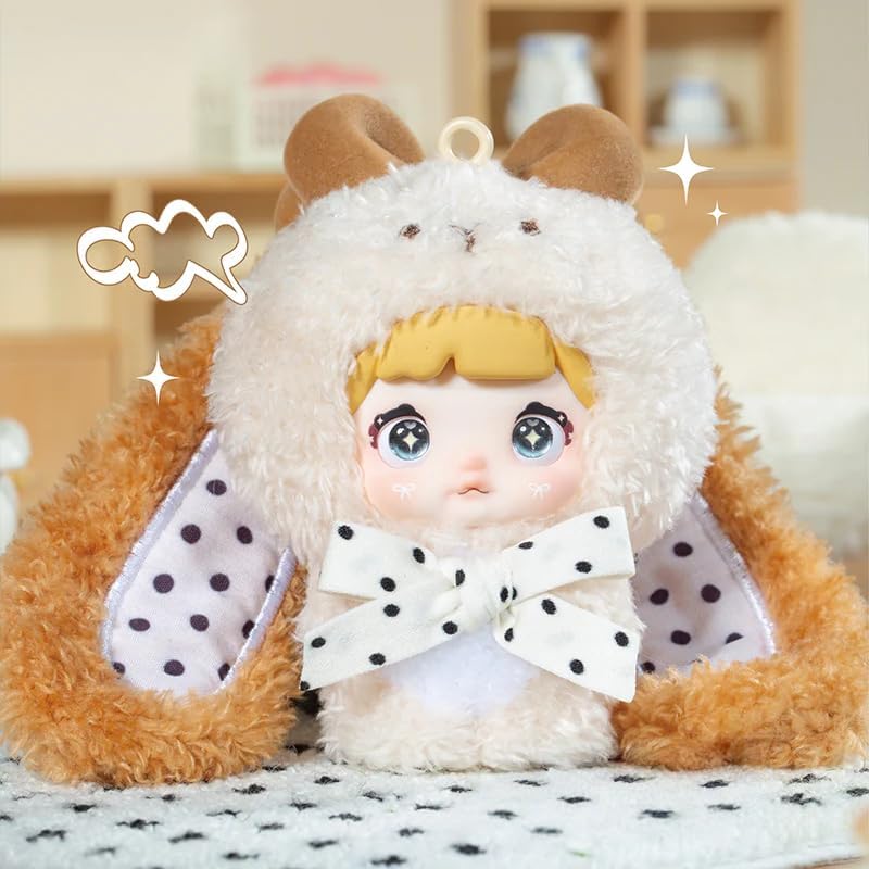 (Licenza Ufficiale) Portachiavi Peluche Coniglietto Nommi-Baby Cuore Dolce Scatola Misteriosa