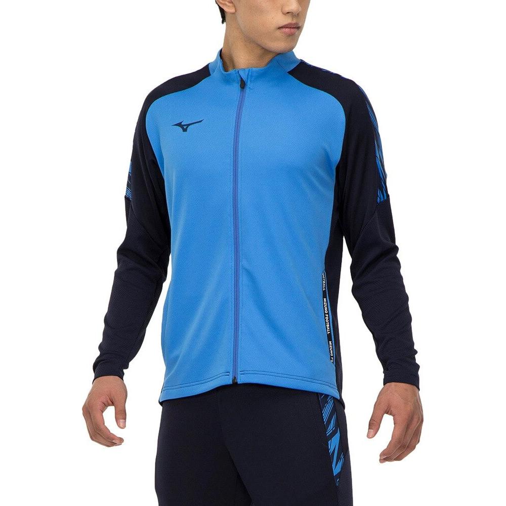 

Mizuno Color Block Logo Stand Collar Zip Fitted Long Sleeve Jacket Unisex Jacket Blue P2MC203525 XXL