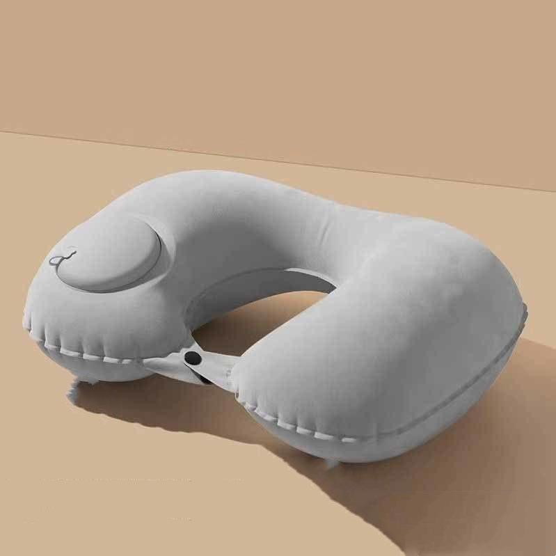 Aufblasbares U-förmiges Kissen faltbar tragbares Kissen Auto Flugzeug Nackenkissen Nacken U-förmiges Kissen Nackenkissen
