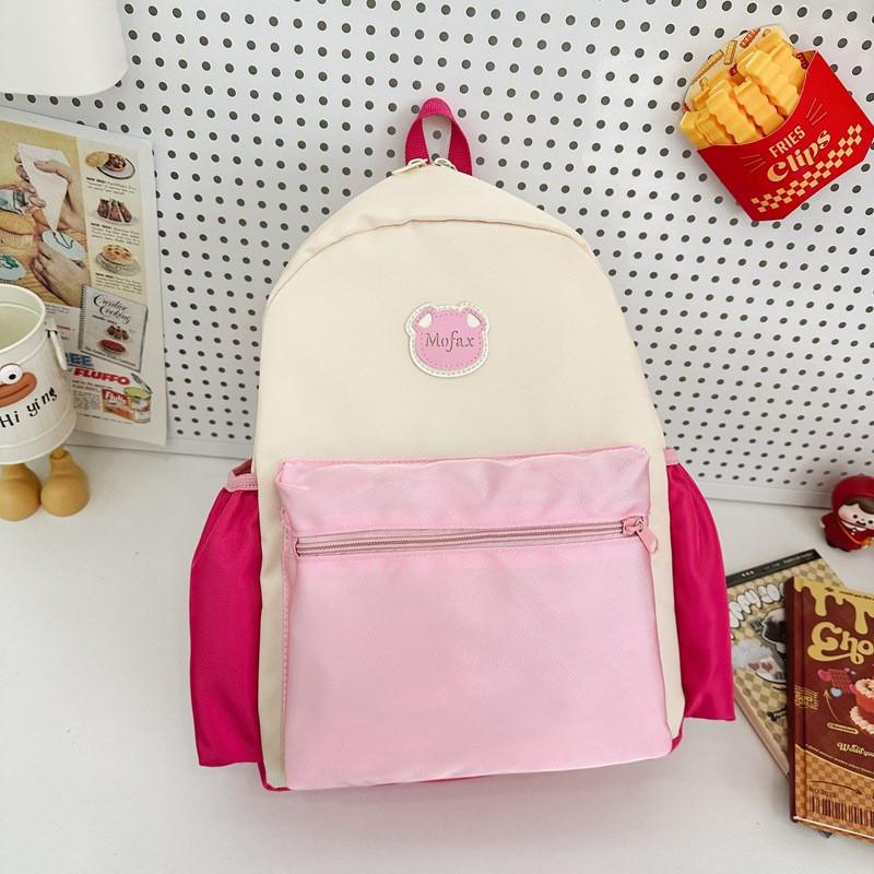Mofax School Letter Bag Kid Toddler Padded Shoulder Straps Color Block Preschool
