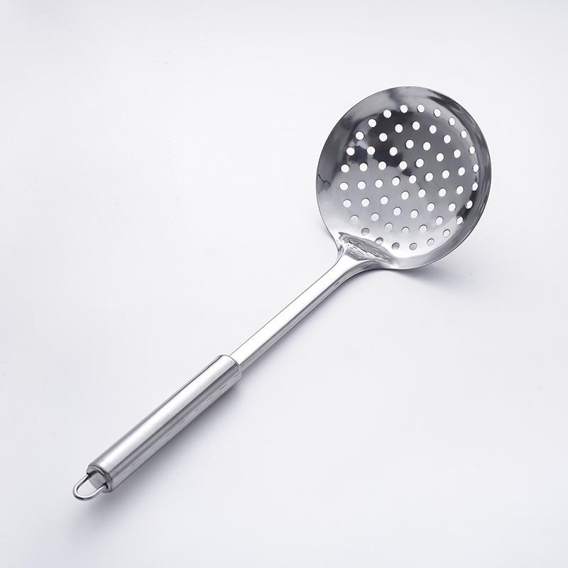 Stainless Steel Kitchen Set: Includes Heat-Resistant Spatula, Slotted Spoon, Soup Ladle for Home and Outdoor Use