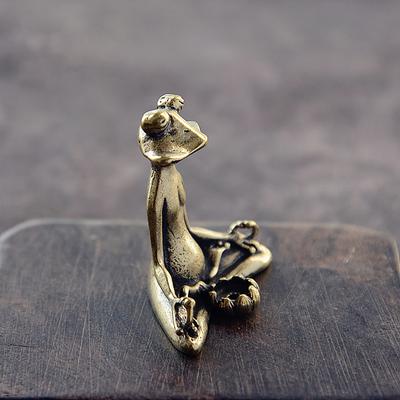 Indoor  Zen Meditation Sitting Statue Incense Burner Copper Material