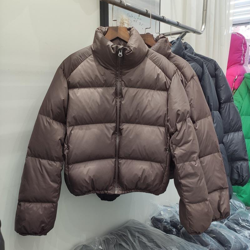 Autumn and Winter New White Duck Down Bread Jacket Down Jacket Women's Long-sleeved Short Thickened Stand-up Collar Jacket Versatile