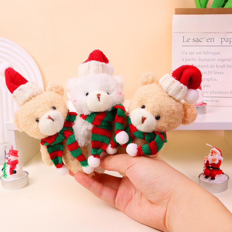 Christmas Cute Blush Joint Bear Bag Cute Clothing Accessories Bear Doll Pendant