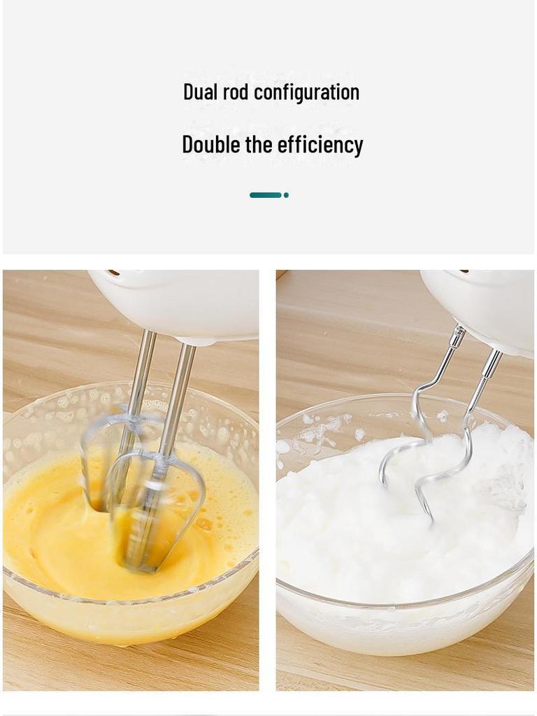 High-Power Stainless Steel Handheld Electric Egg Beater & Mixer