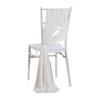 2pcs Chiffon Chair Sashes Wedding Chair Decoration 20x250cm for Wedding Aisle Party Banquet Event Baby Shower