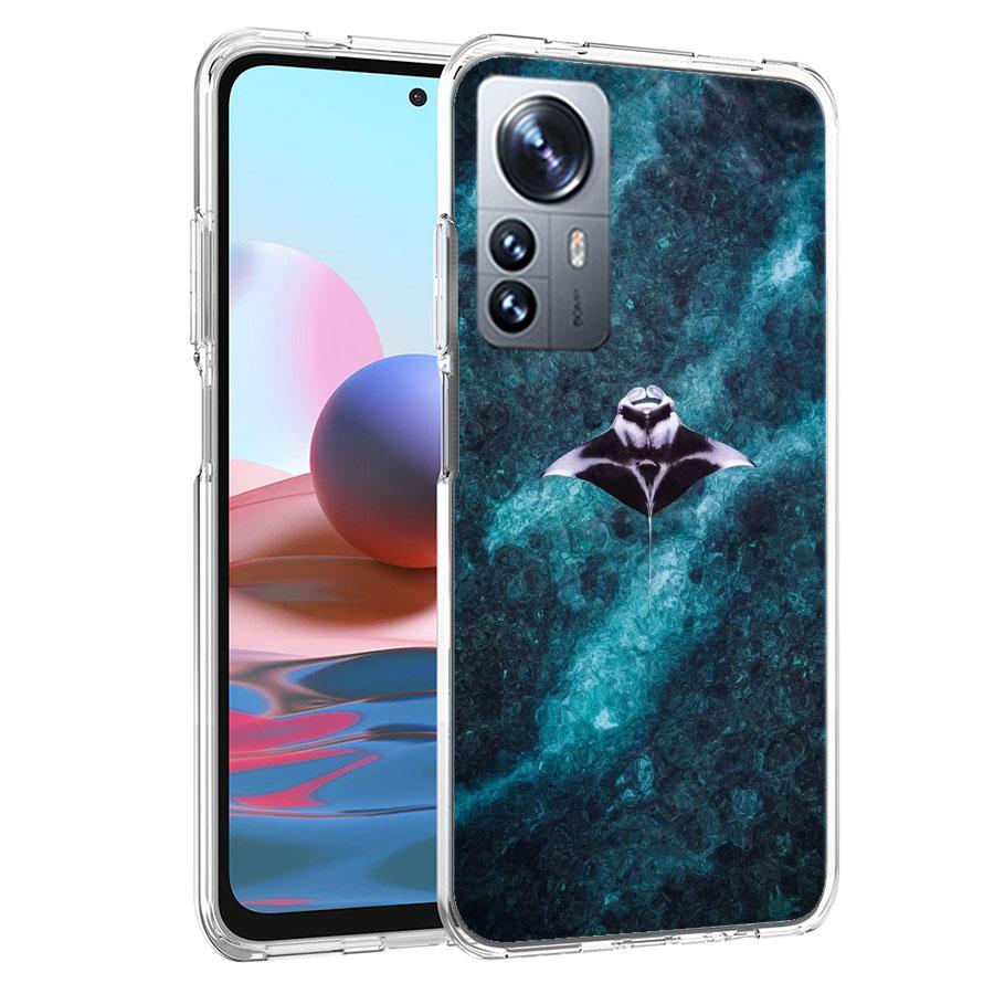 Fish Cool Manta Ray Phone Case For Xiaomi 15 Poco X7 X6 F7 14 Ultra Mi F6 F5 F4 F3 X5 X4 X3 M6 Pro M5 M5S M3 Capa Coque