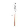 Simplicity Stainless Steel Spoon Fork Knife Wood Grain Portable Steak Knife Western Tableware Thickened Dessert Spoon