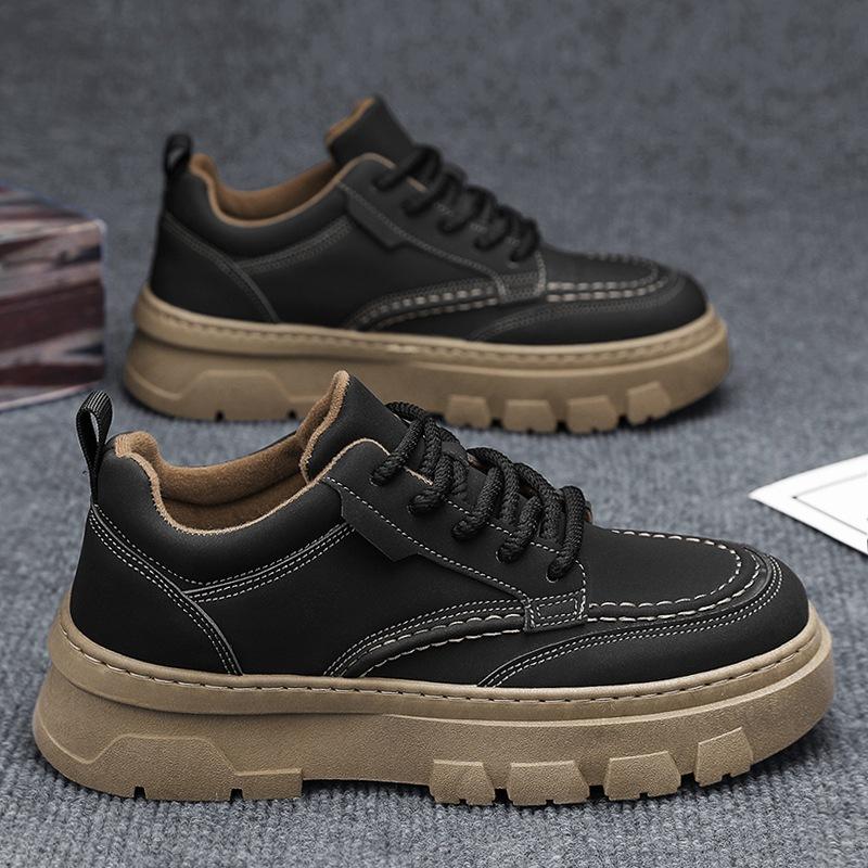 Low-top Leather Martin Trendy Shoes Men's Sports and Leisure Shoes Men's British Style Autumn Tooling Men's Shoes 2024 New