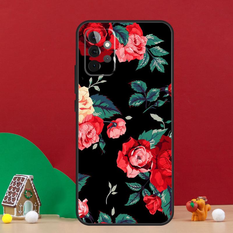 Beautiful Garden Red Roses Flowers Case For Samsung Galaxy A56 A33 A13 A36 A23 A52 A32 A12 A54 A34 A14 A16 A53 A15 A35 A55 A17