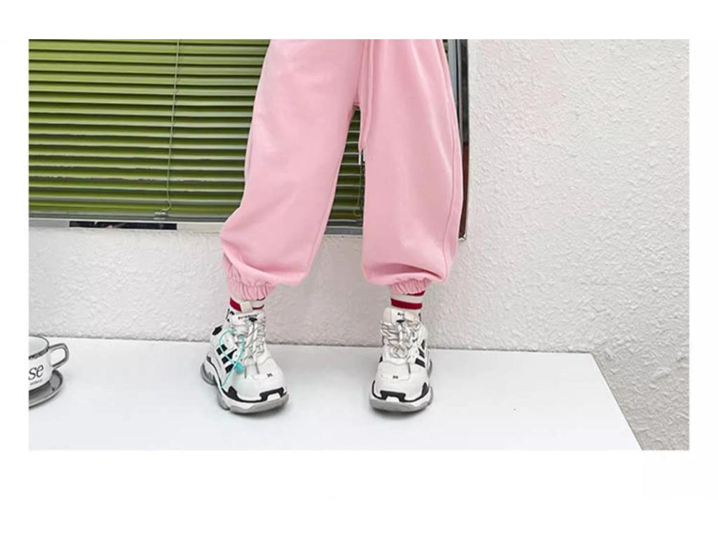 Girls' Cartoon Elastic Ankle Sweatpants - Spring/Autumn 2025 Collection