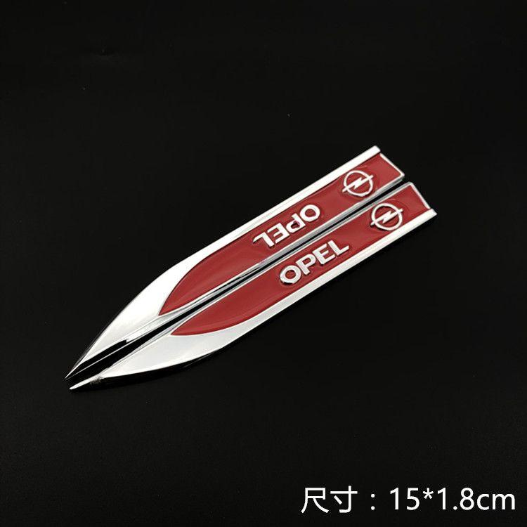 2 Pezzi Accessori Auto Adesivi Metallici per Parafango Carrozzeria Portiera Laterale per Opel Astra H G J Insignia Mokka Zafira Corsa Vectra C D Antara