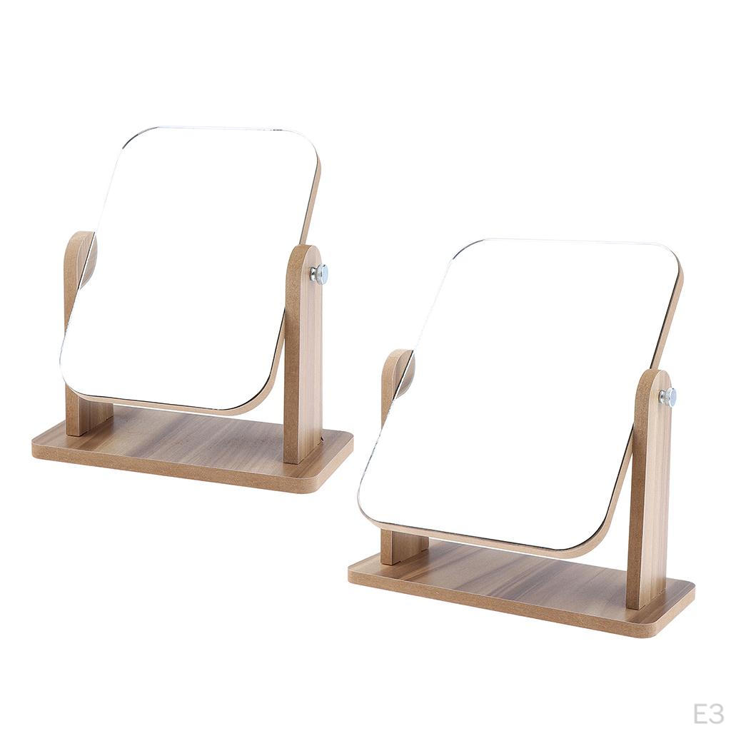 7.1x5.1/8.7x6.7 Inch Lovely Desktop Vanity Mirror - Perfect Size Dressing Table Writing Desk