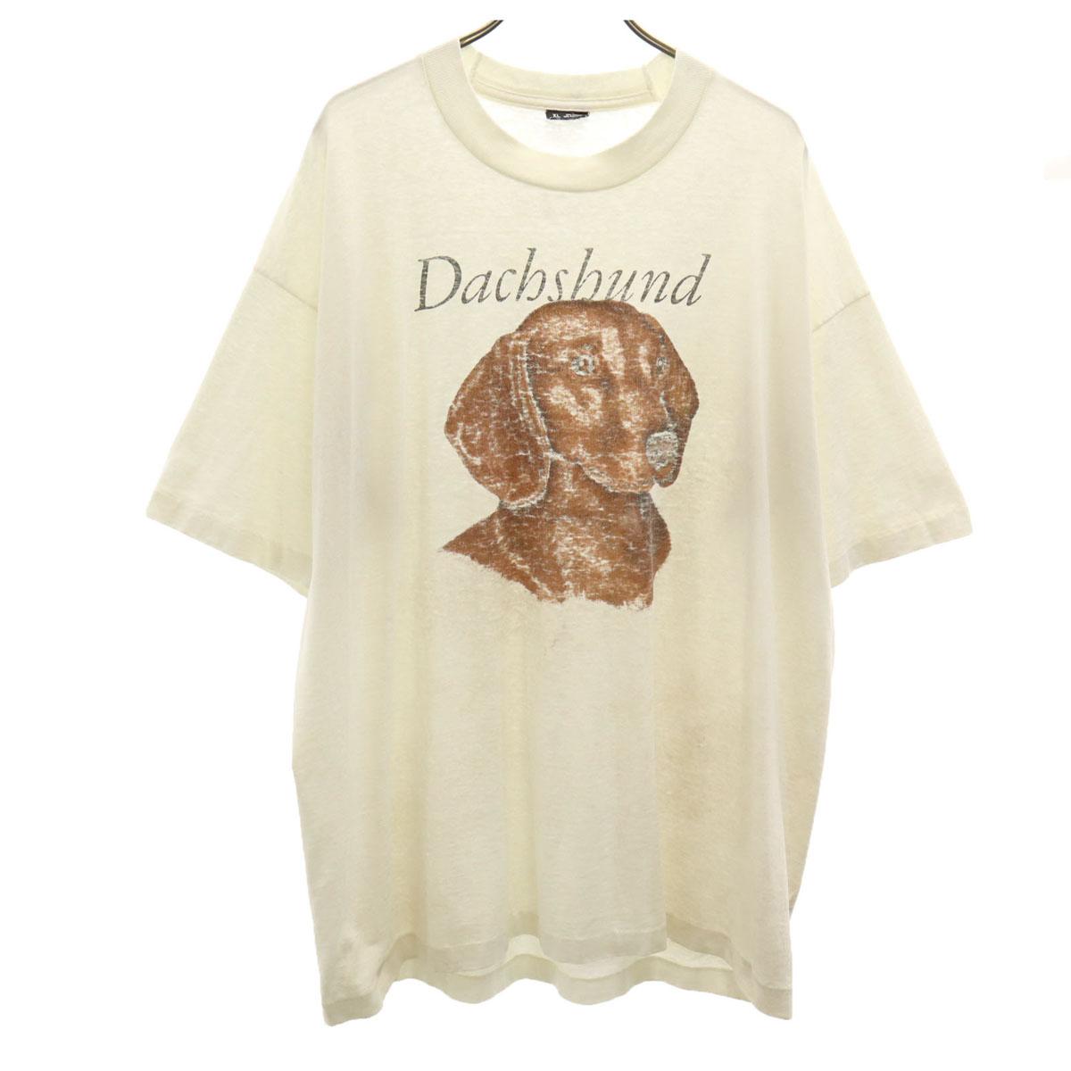 

OLD 90s Made in USA Dachshund Print Short sleeve T-shirt Men s Used