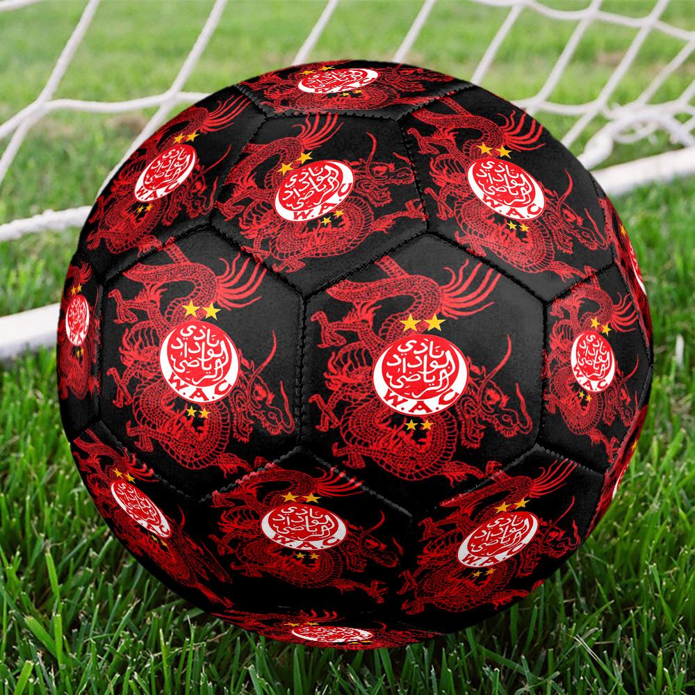 Wydad AC Artwork Size 5 Soccer Balls, High-Quality, Anti-Slip, Protective Football, a Unique Gift Suitable for Birthdays, Christmas