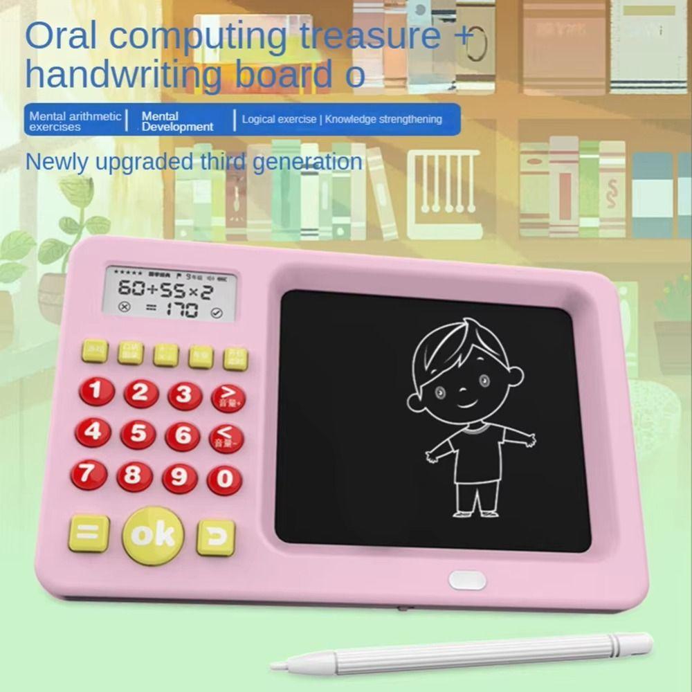 2 in 1 Maths Teaching Calculator LCD Screen Children's Drawing Board Girls/Boys