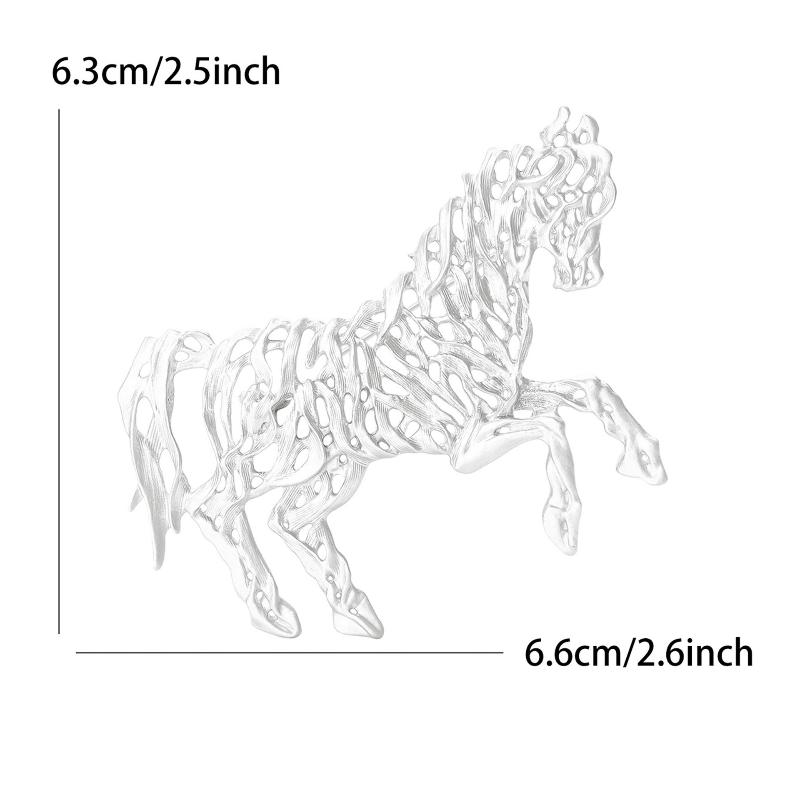 

Винтажная минималистичная брошь в виде полой лошади для мужчин и женщин, креативная булавка для личности, повседневные аксессуары для вечеринок, подарки на год