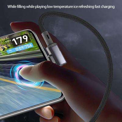 Multiple Length Braided Type C Cable Supports PD240W Super Fast Charging And Angled Plug Detail For Easy Use