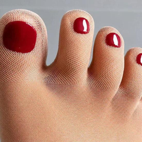 Okamžité pedikúrní punčochy na prsty, Průhledné kotníkové ponožky, Ponožky s oddělenými prsty, Tenké společenské ponožky pro ženy na podpatky a sandály